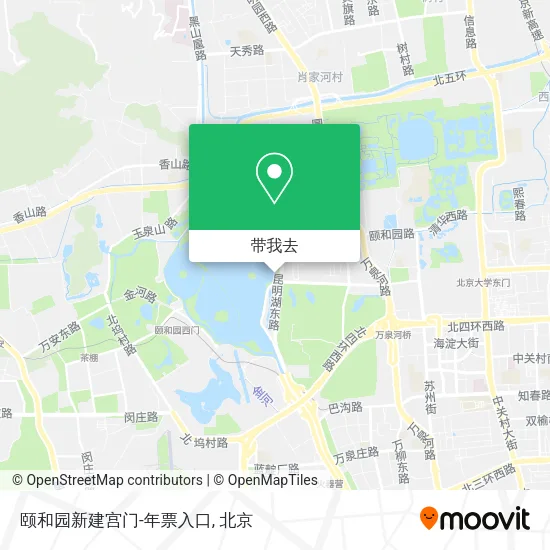 颐和园新建宫门-年票入口地图