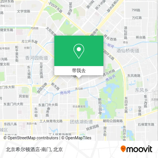 北京希尔顿酒店-南门地图