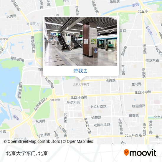 北京大学东门地图