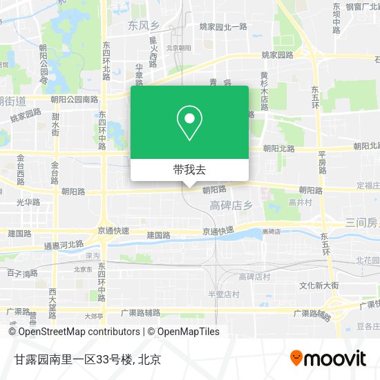 甘露园南里一区33号楼地图
