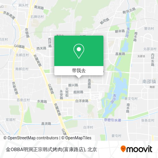 金OBBA明洞正宗韩式烤肉(富康路店)地图