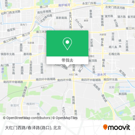 大红门西路/春泽路(路口)地图