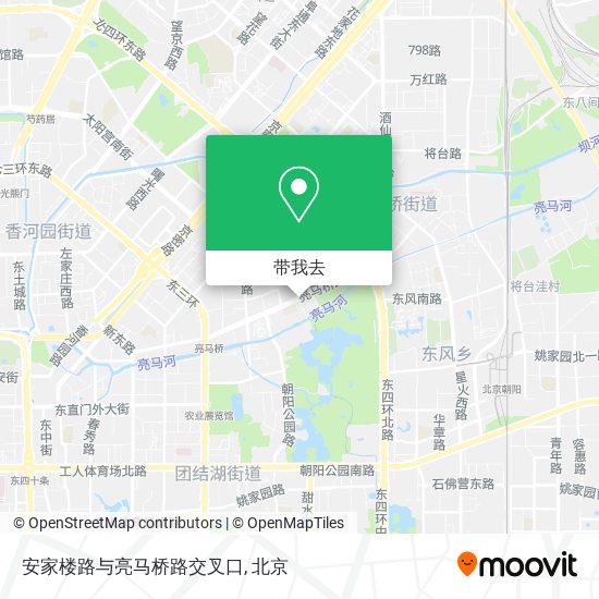 安家楼路与亮马桥路交叉口地图