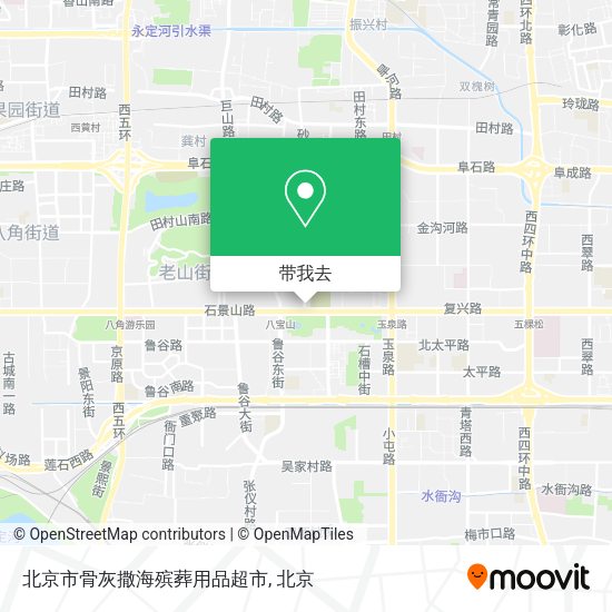 北京市骨灰撒海殡葬用品超市地图