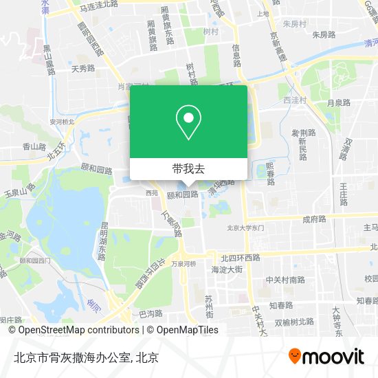 北京市骨灰撒海办公室地图