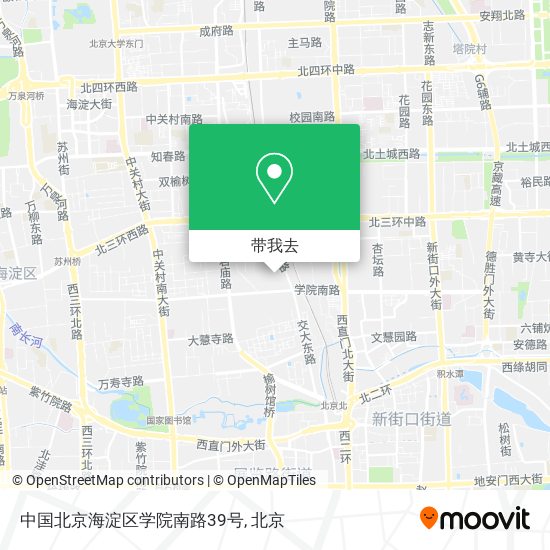 中国北京海淀区学院南路39号地图