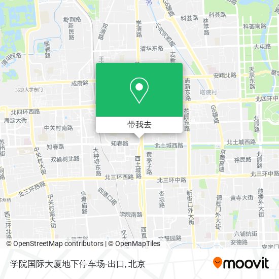 学院国际大厦地下停车场-出口地图
