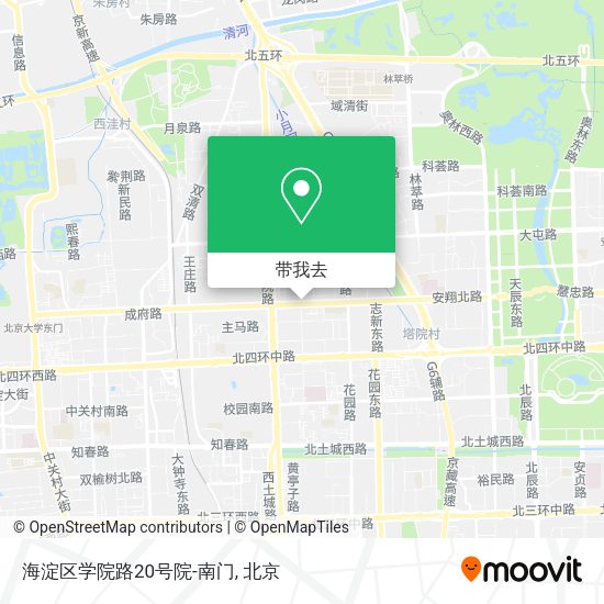 海淀区学院路20号院-南门地图