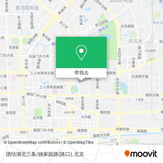 团结湖北三条/姚家园路(路口)地图