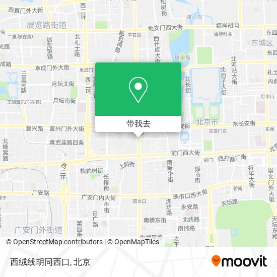 西绒线胡同西口地图