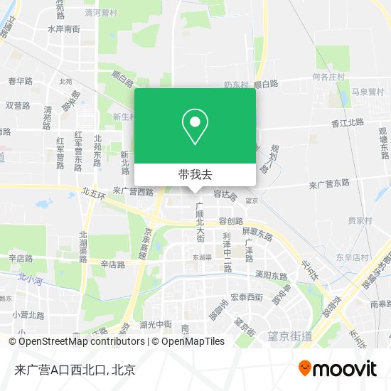 来广营A口西北口地图