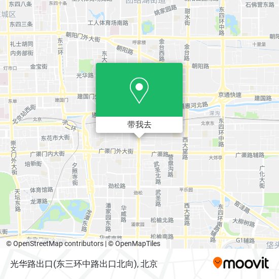 光华路出口(东三环中路出口北向)地图