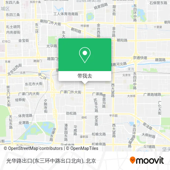 光华路出口(东三环中路出口北向)地图