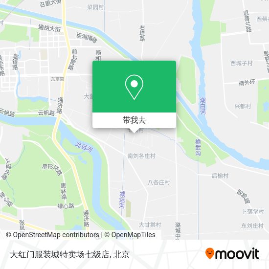 大红门服装城特卖场七级店地图