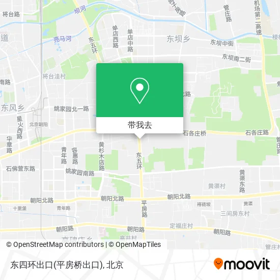 东四环出口(平房桥出口)地图