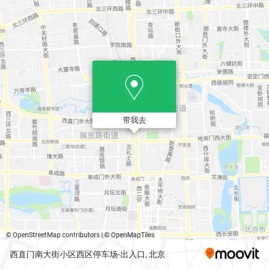 西直门南大街小区西区停车场-出入口地图