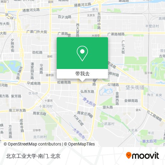 北京工业大学-南门地图
