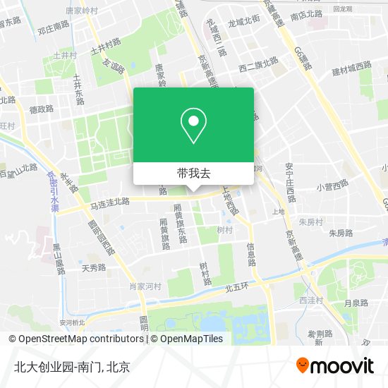北大创业园-南门地图