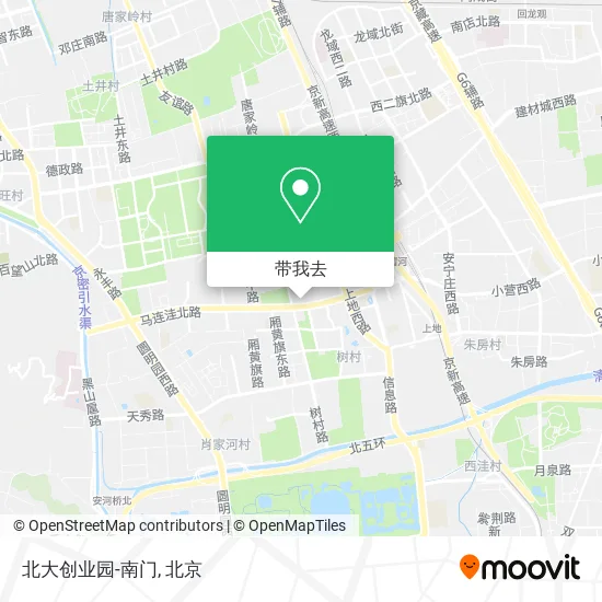 北大创业园-南门地图
