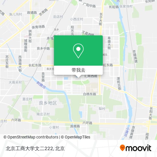 北京工商大学文二222地图