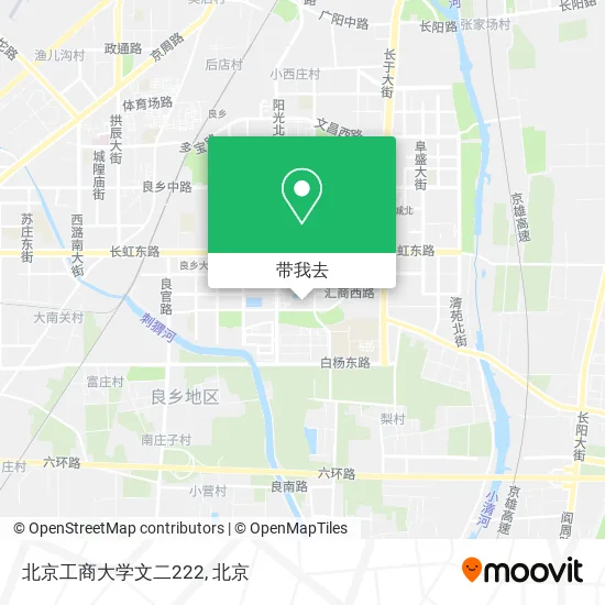 北京工商大学文二222地图