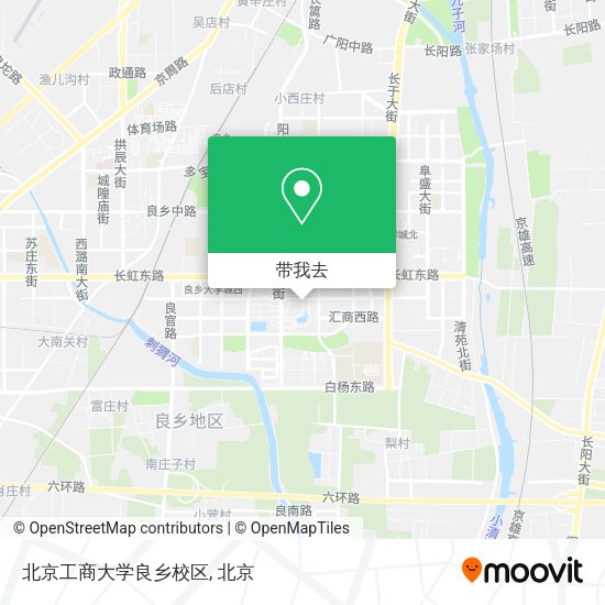 北京工商大学良乡校区地图