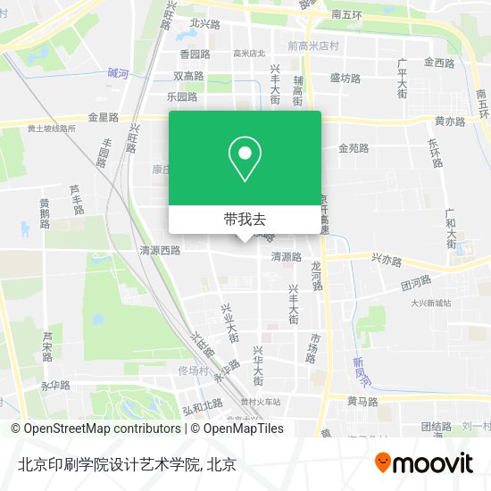 北京印刷学院设计艺术学院地图