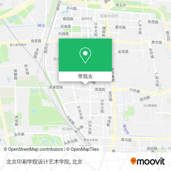 北京印刷学院设计艺术学院地图