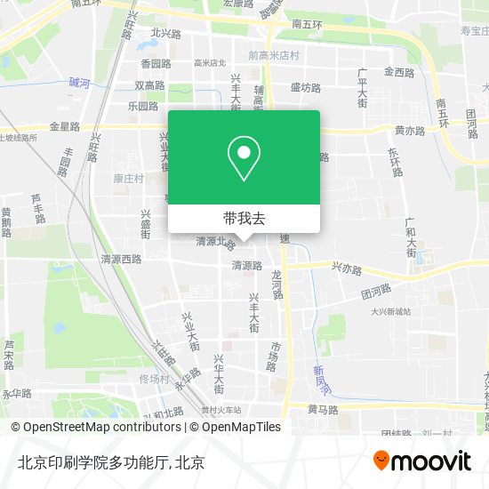 北京印刷学院多功能厅地图