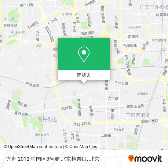 方舟 2012 中国区3号船 北京检票口地图