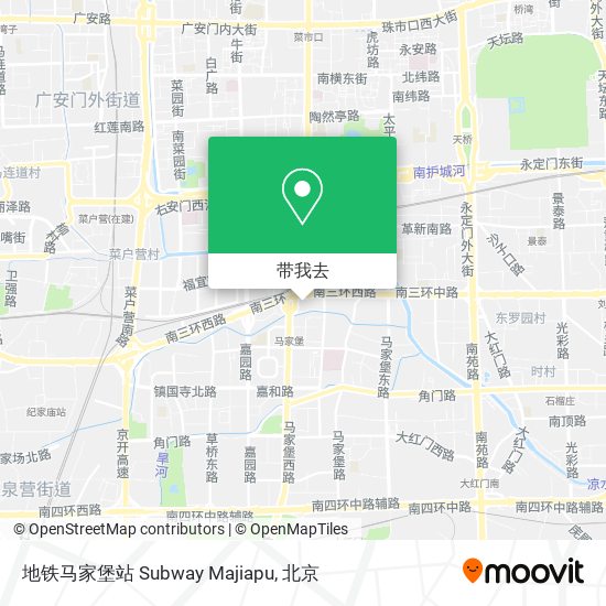 地铁马家堡站 Subway Majiapu地图