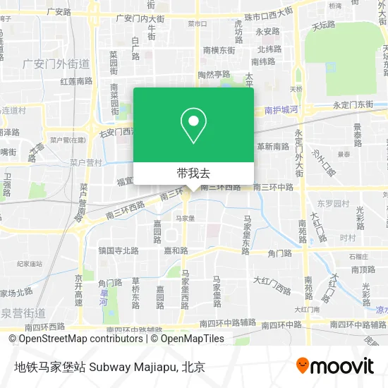 地铁马家堡站 Subway Majiapu地图
