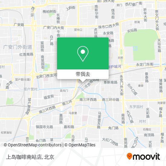 上岛咖啡南站店地图