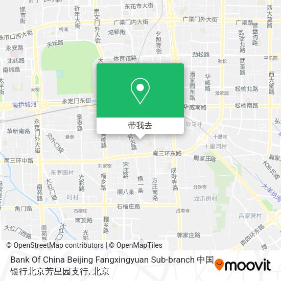 Bank Of China Beijing Fangxingyuan Sub-branch 中国银行北京芳星园支行地图