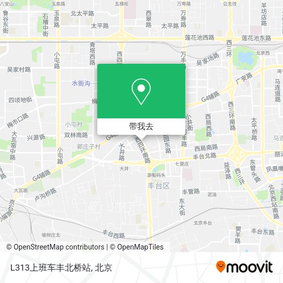 L313上班车丰北桥站地图