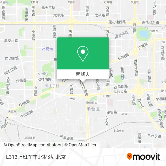 L313上班车丰北桥站地图