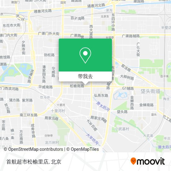首航超市松榆里店地图
