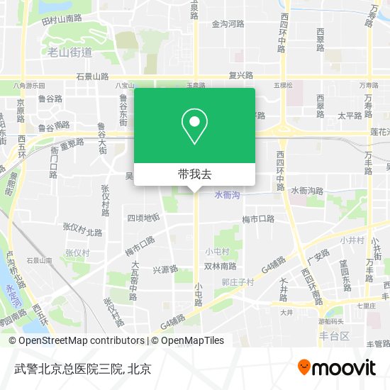 武警北京总医院三院地图