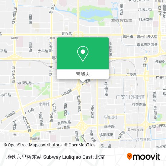 地铁六里桥东站 Subway Liuliqiao East地图