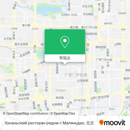 Хунаньский ресторан рядом с Маляньдао地图