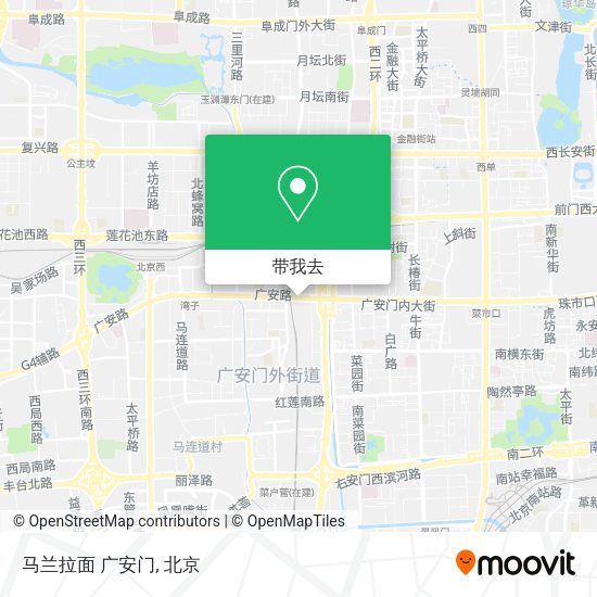 马兰拉面 广安门地图
