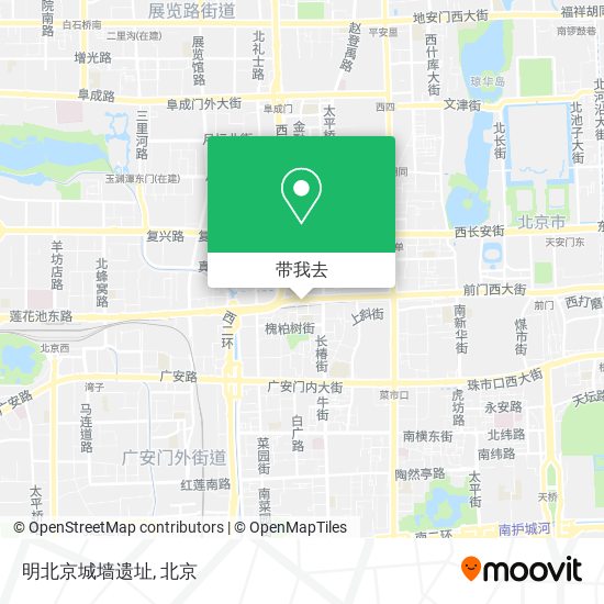 明北京城墙遗址地图