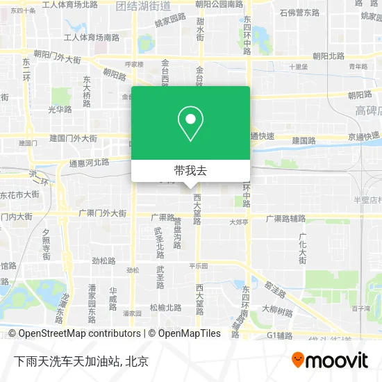 下雨天洗车天加油站地图