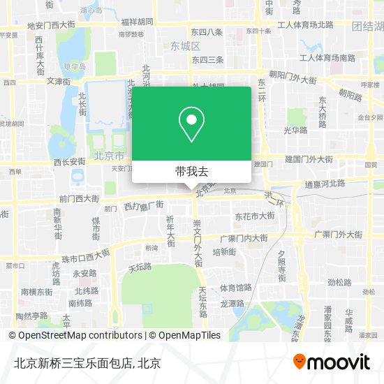 北京新桥三宝乐面包店地图