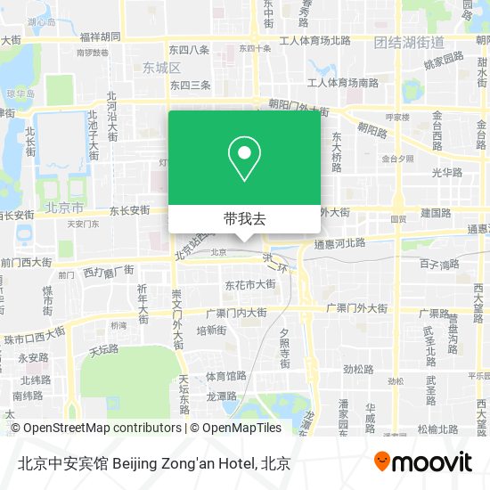 北京中安宾馆 Beijing Zong'an Hotel地图