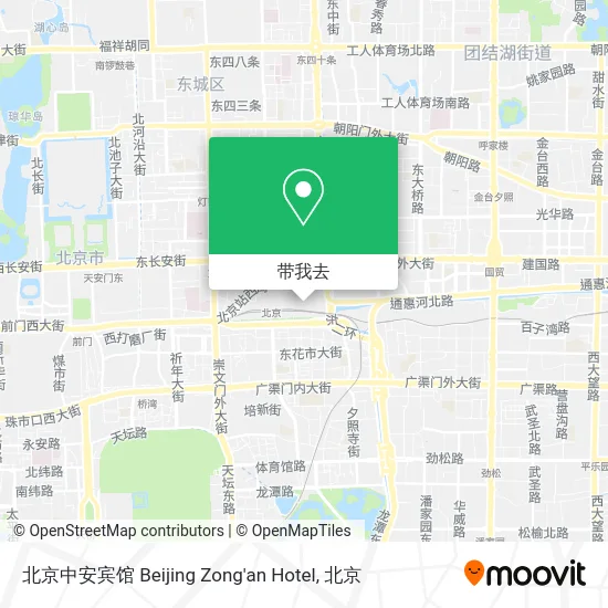 北京中安宾馆 Beijing Zong'an Hotel地图