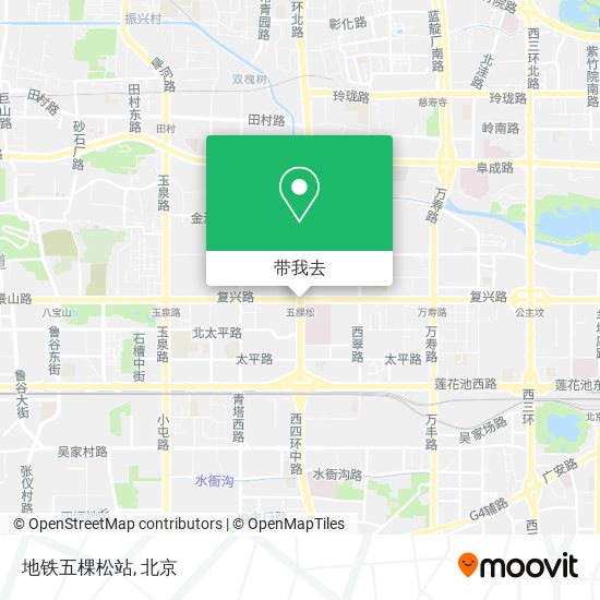 地铁五棵松站地图