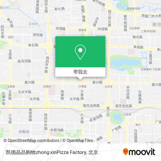 凯德晶品购物zhong xinPizza Factory地图