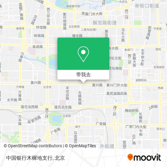 中国银行木樨地支行地图
