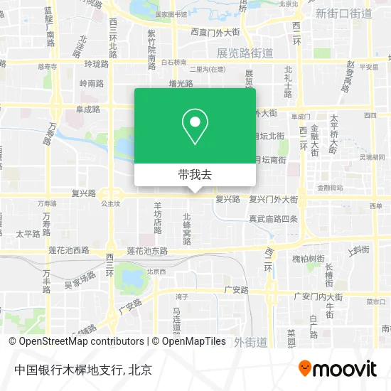 中国银行木樨地支行地图